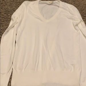 J crew v neck white sweater small S
